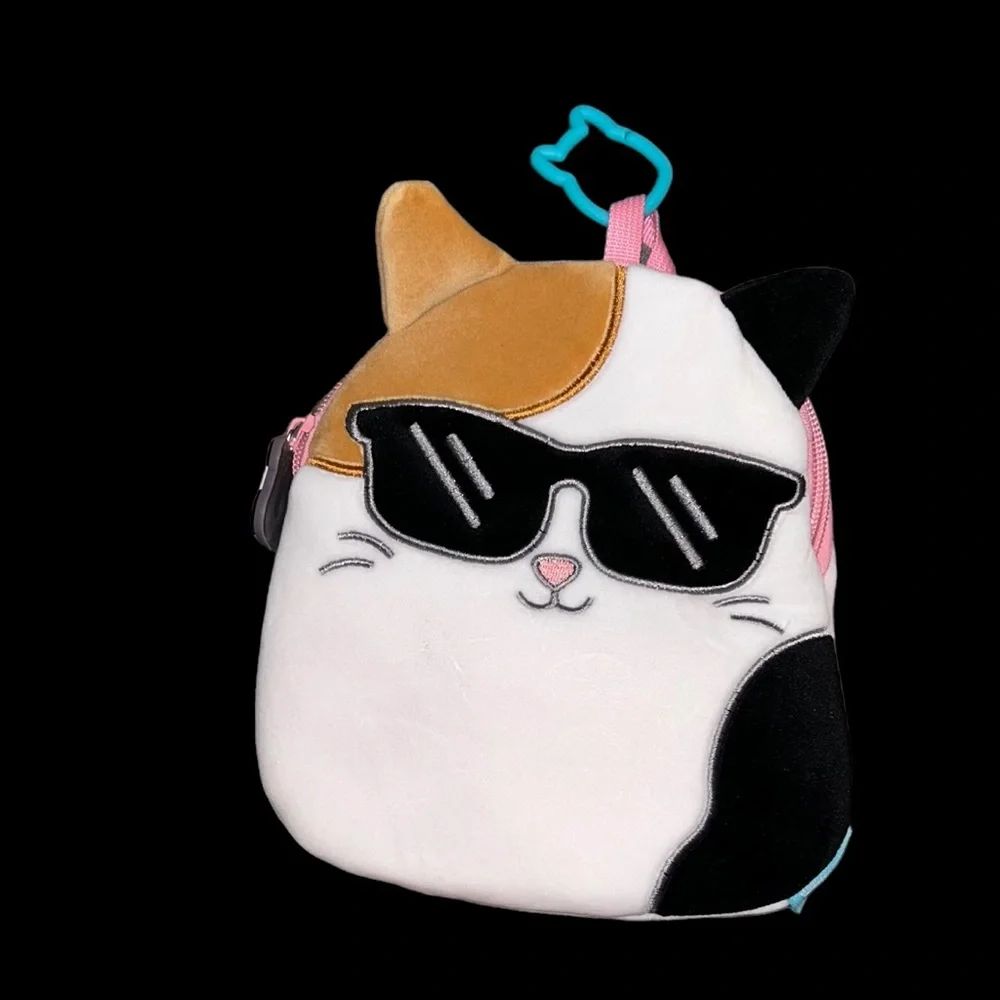 Cam the Cat Design Squishmallow Pouch w/ Clip